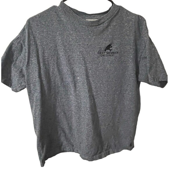 VTG The Walt Disney Cast Member T Shirt Adult Sz L Gray Mickey Embroidered RARE - Picture 1 of 16